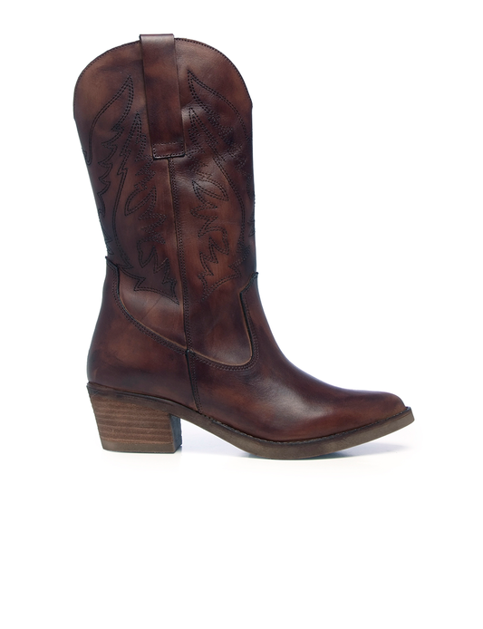Chestnut Texan Leather Boots