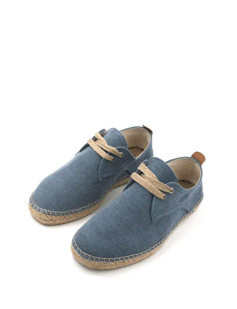Hand Made - Flat Collection - Espadrilles M - Sky