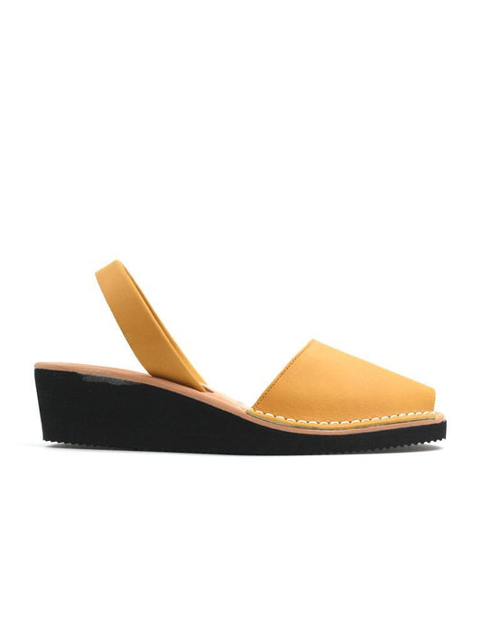 Leather Sandal-Menorquina Sun Heel by Ethical & Sustainable Fashion Brand Mamahuhu